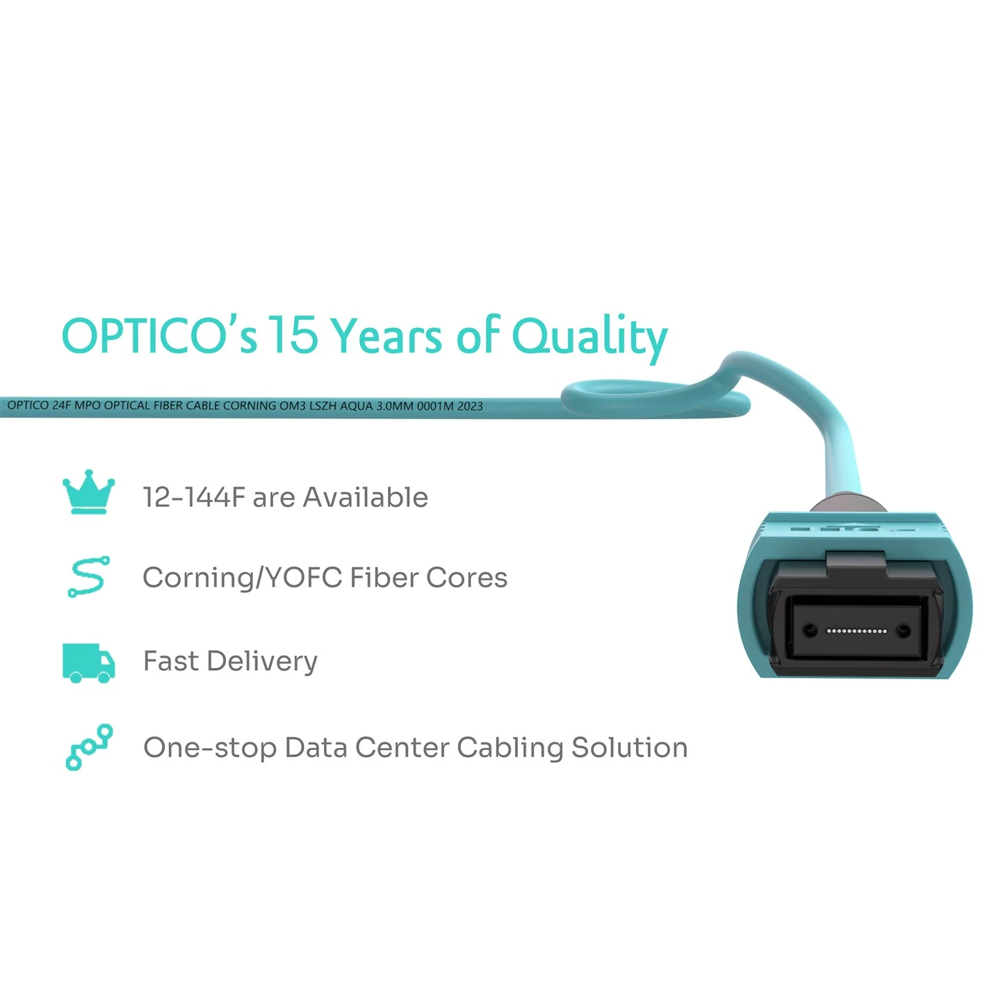 24F 2x12F MTP MPO To 3x8F MTP MPO Convesion Cable OM3